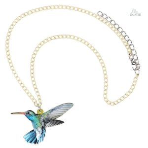 Bijou coloré en forme de colibri, accessoire porte-bonheur