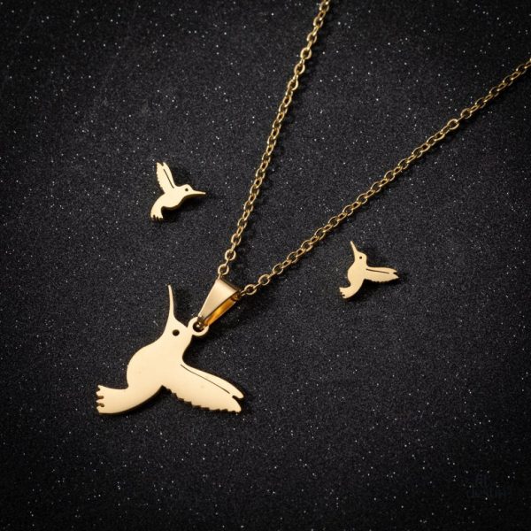 Pendentif colibri en métal, symbole de chance et d'espoir