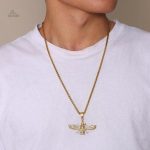Design du pendentif Faravahar, emblème de la culture perse antique