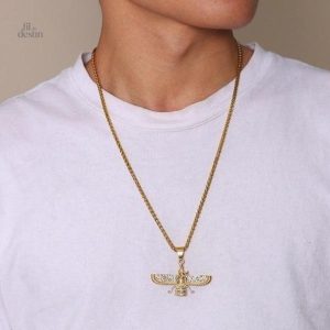Design du pendentif Faravahar, emblème de la culture perse antique