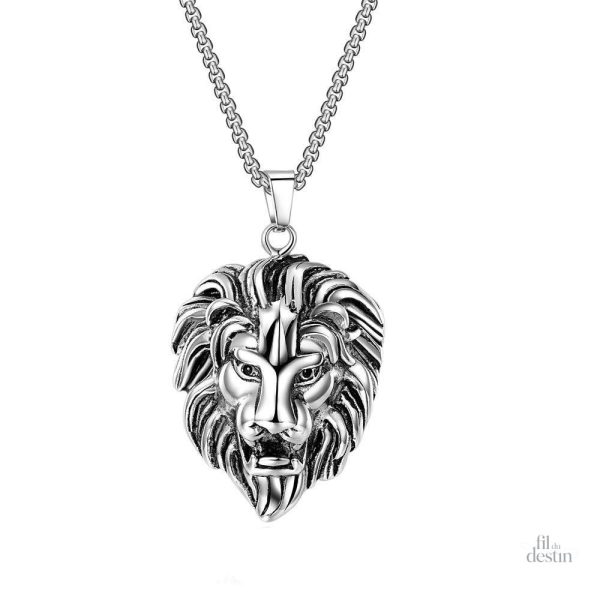 Pendentif lion de l'Atlas, symbole de force et de protection
