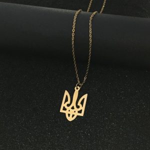 Pendentif symbole Tryzub en argent
