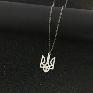 Pendentif porte-bonheur ukrainien en forme de Tryzub
