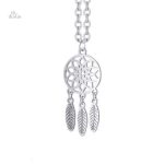 Pendentif porte-bonheur attrape-rêve avec plumes