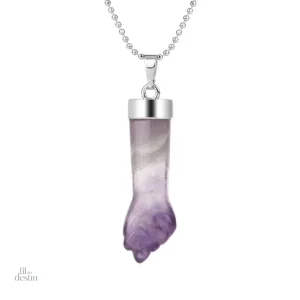 Pendentif figa en cristal, symbole de protection et chance