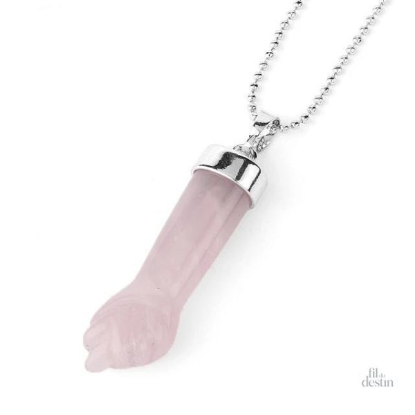 Pendentif chanceux en cristal, geste protecteur figa