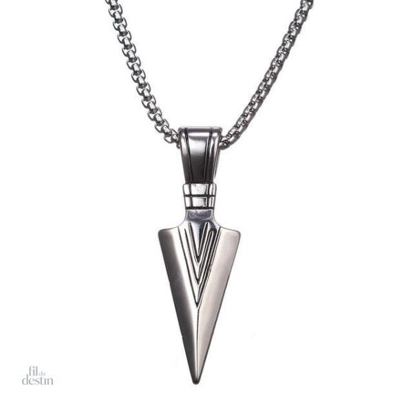 pendentif-fait-d-une-pointe-de-fleche-1 Pendentif pointe de flèche, symbole de protection et de chance