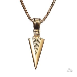 Pendentif porte-bonheur, design en pointe de flèche élégante