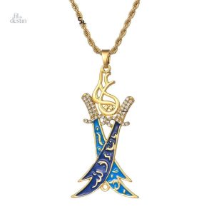 Pendentif cimeterres arabes, symbole de protection et chance