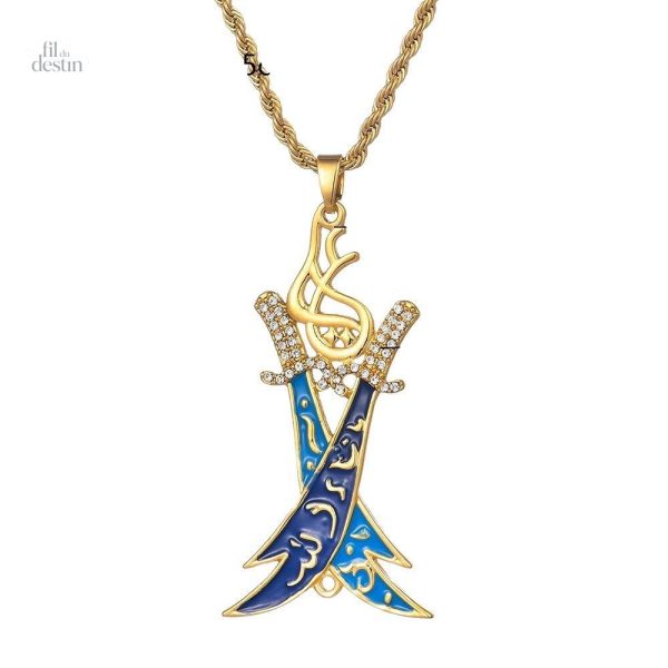 pendentif-fait-de-deux-cimeterres-arabes-1 Pendentif cimeterres arabes, symbole de protection et chance