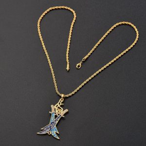 Bijou pendentif inspiré des cimeterres arabe, charme unique