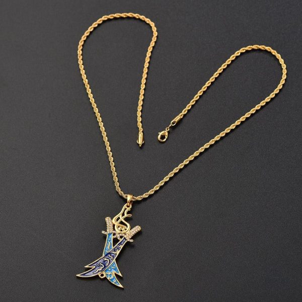 Bijou pendentif inspiré des cimeterres arabe, charme unique