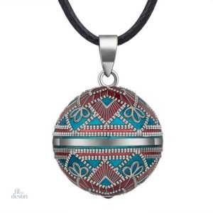 Pendentif porte-bonheur en boule colorée