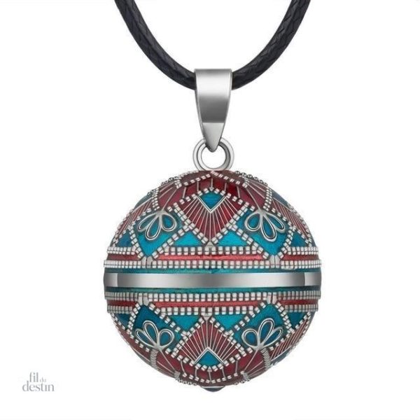 Pendentif porte-bonheur en boule colorée