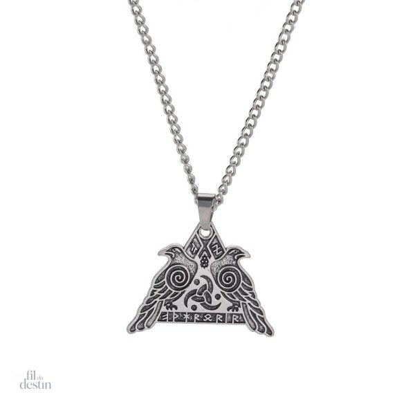 pendentif-huginn-et-muninn-1 Pendentif Huginn et Muninn, symbole de protection et de chance