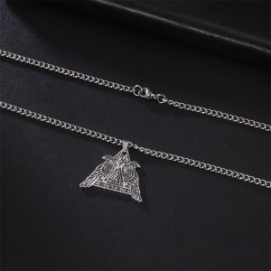 Pendentif en forme de corbeau, amulette de chance et de sagesse
