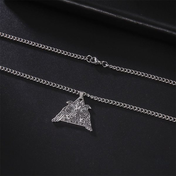 Pendentif en forme de corbeau, amulette de chance et de sagesse