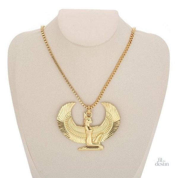 Pendentif Isis orné d'ailes symboliques et porte-bonheur