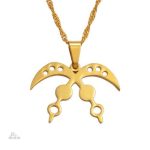 Pendentif Akofena, symbole porte-bonheur en design épuré