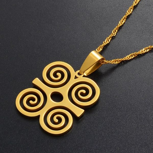 Dwennimmen, pendentif en argent, amulette de chance et de prospérité