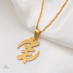 Pendentif porte-bonheur Gye Nyame en design élégant