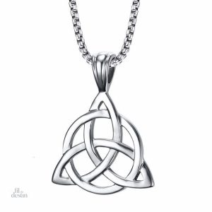Pendentif triquetra en symbole viking élégant