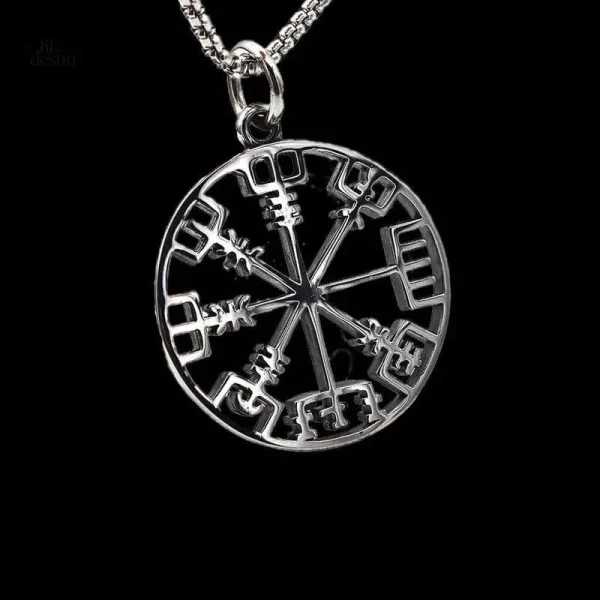 Pendentif unique Vegvisir, emblème de cheminement et d'orientation