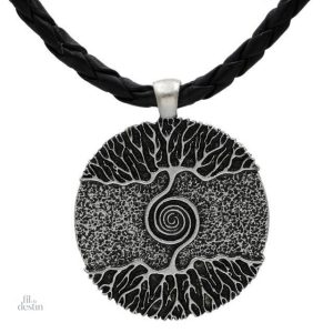 Pendentif Yggdrasil en spirale, symbole viking mystique