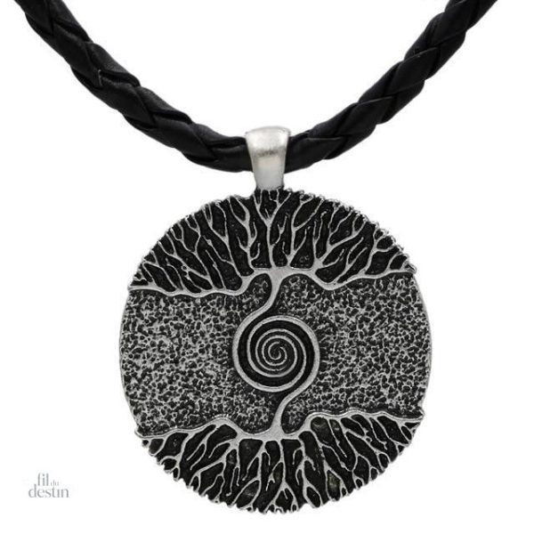 Pendentif Yggdrasil en spirale, symbole viking mystique