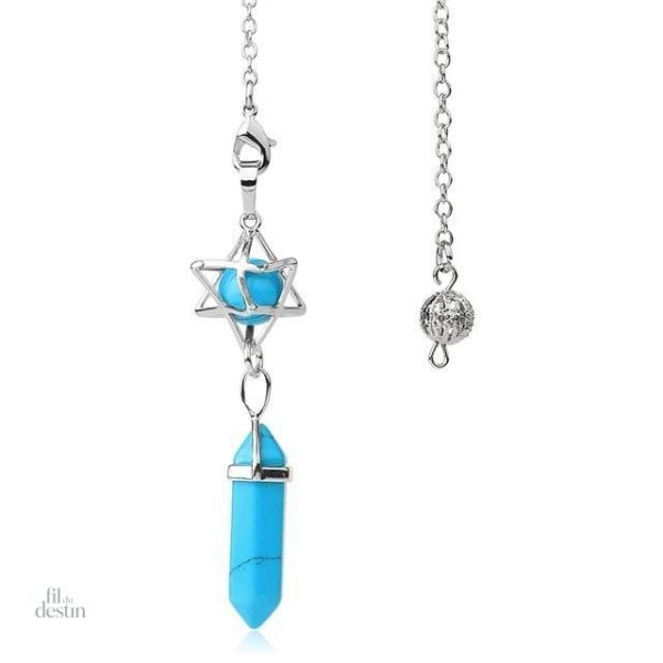 Pendule radiesthésique avec symbole Merkaba