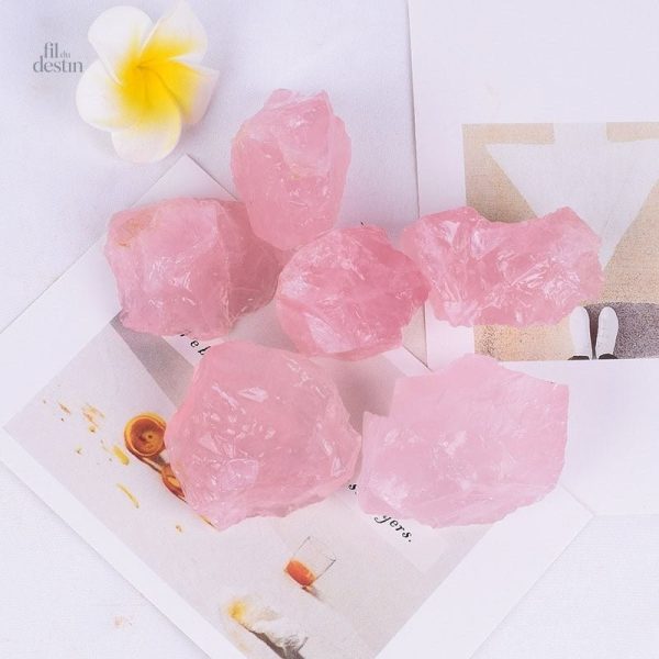 Gemme de quartz rose, favorise la paix intérieure
