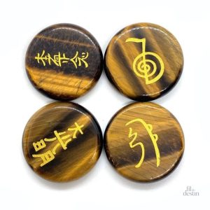 Porte-bonheur japonais avec pierres naturelles pour le Reiki