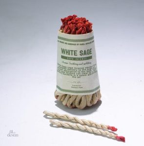 Porte-bonheur tressé en sauge blanche, tradition grecque