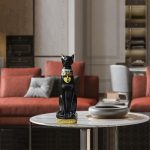 Décoration chat noir, porte-bonheur inspiré de l'Égypte antique