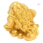 Crapaud d'or Jin Chan, symbole de prospérité et richesse