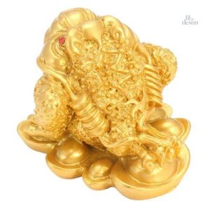 Crapaud d'or Jin Chan, symbole de prospérité et richesse