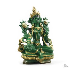 Figurine spirituelle de la Tara verte, symbole de protection