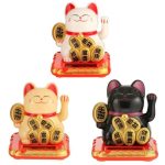 Statue japonaise Maneki Neko, source de prospérité et bonheur