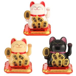 Statue japonaise Maneki Neko, source de prospérité et bonheur