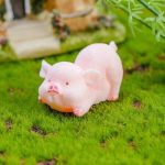 Petit cochon en céramique, accessoire chanceux