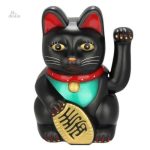 Statue classique de Maneki Neko, symbole de chance japonaise