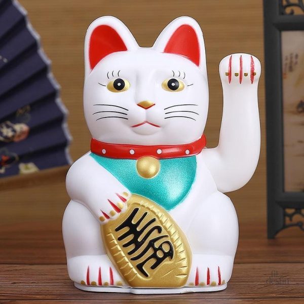 Porte-bonheur japonais Maneki Neko avec patte levée