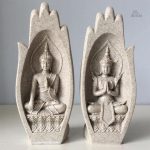 Porte-bonheur bouddhiste en pierre sculptée