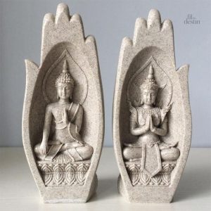Porte-bonheur bouddhiste en pierre sculptée
