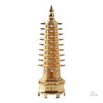Statuette de la pagode Wen Chang, porte-bonheur Feng shui