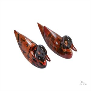 Canard mandarin en bois, symbole de prospérité et de bonheur