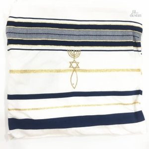 Porte-bonheur juif : Talit ornée de motifs spirituels