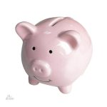 Tirelire cochon porte-bonheur en céramique anglaise