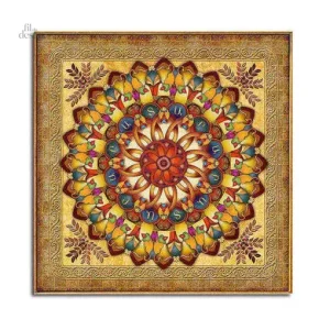 Bannière mandala colorée pour décoration intérieure