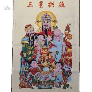 Toile Fu Shu Lou, porte-bonheur Feng Shui traditionnel